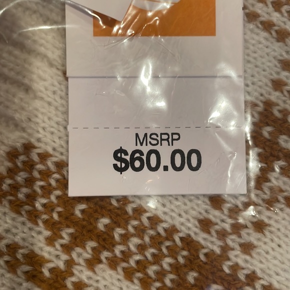 NWT, Timberland scarf, brown/white - Picture 3 of 3